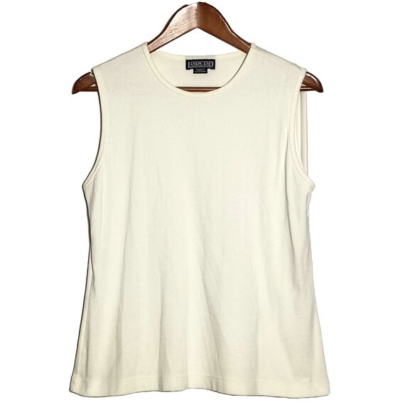 Lands' End Twinset Ivory Sweater Set M Preppy Classics Capsule Coastal Vanilla - Picture 3 of 10